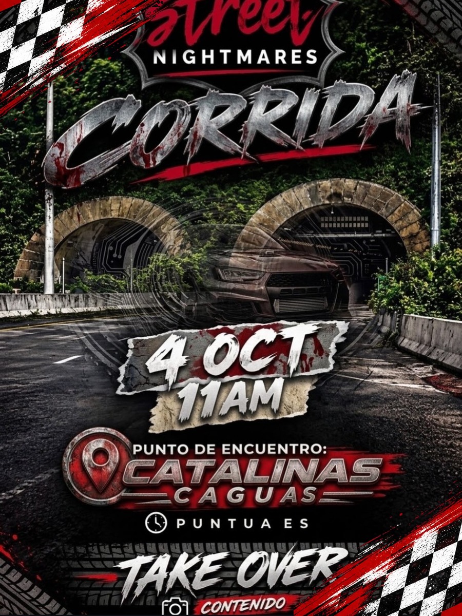 Street Nightmares Corrida: domingo 4 de octubre en Catalinas, Caguas