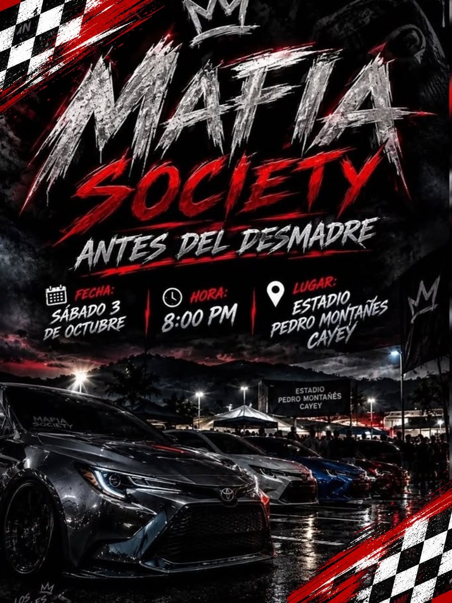 Mafia Society Antes Del Desmadre: sábado 3 de octubre en Estadio Pedro Montañez, Cayey