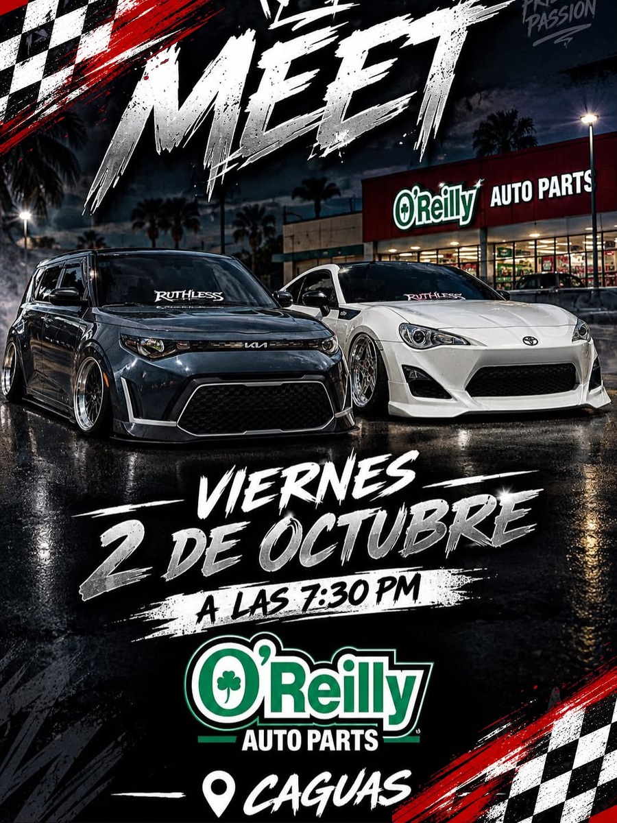 Meet Ruthless VIP: viernes 2 de octubre en O'Reilly Auto Parts, Caguas