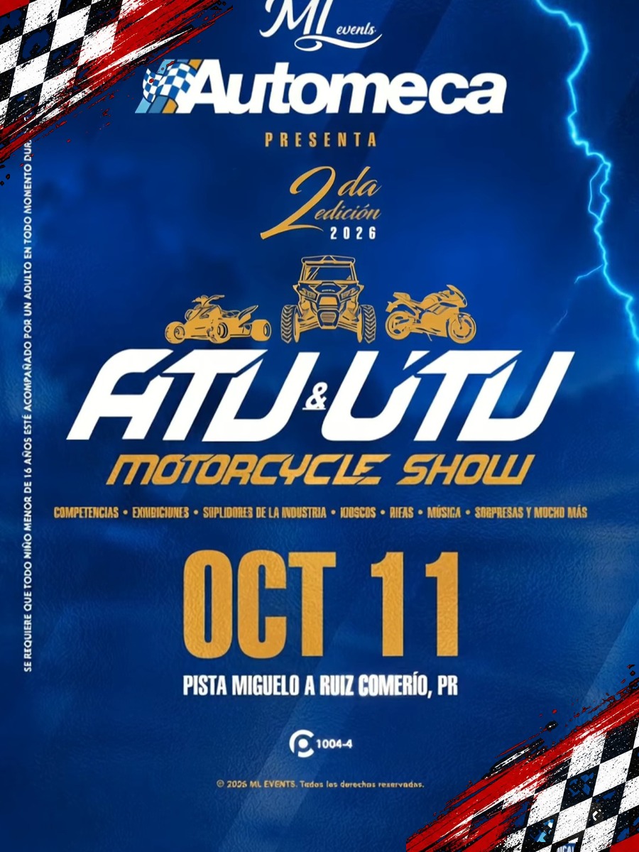 ATV & UTV Motorcycle Show: domingo 11 de octubre en Pista Miguelo A Ruiz, Comerío