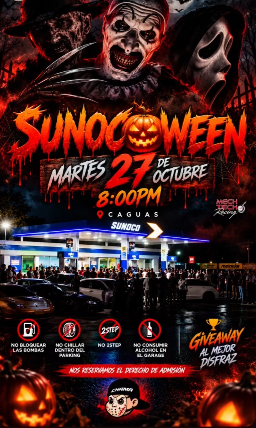 SUNOCOWEEN: martes 27 de octubre en Sunoco Bairoa, Caguas